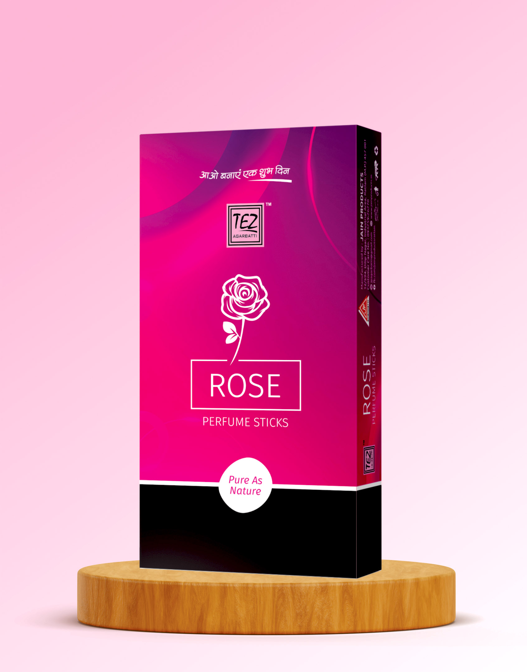 Rose Premium Dhoop Sticks Box